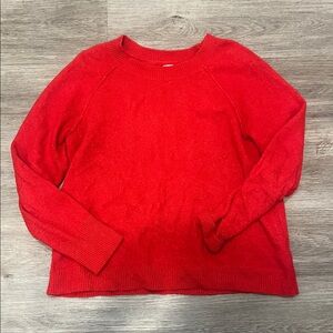 Sonoma Women's Vibrant Red Crew Neck Sweater